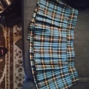 Skirt blue pletted